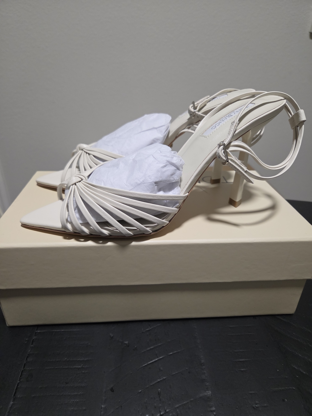 Tony Bianco Ivory Strappy Slingback Heels